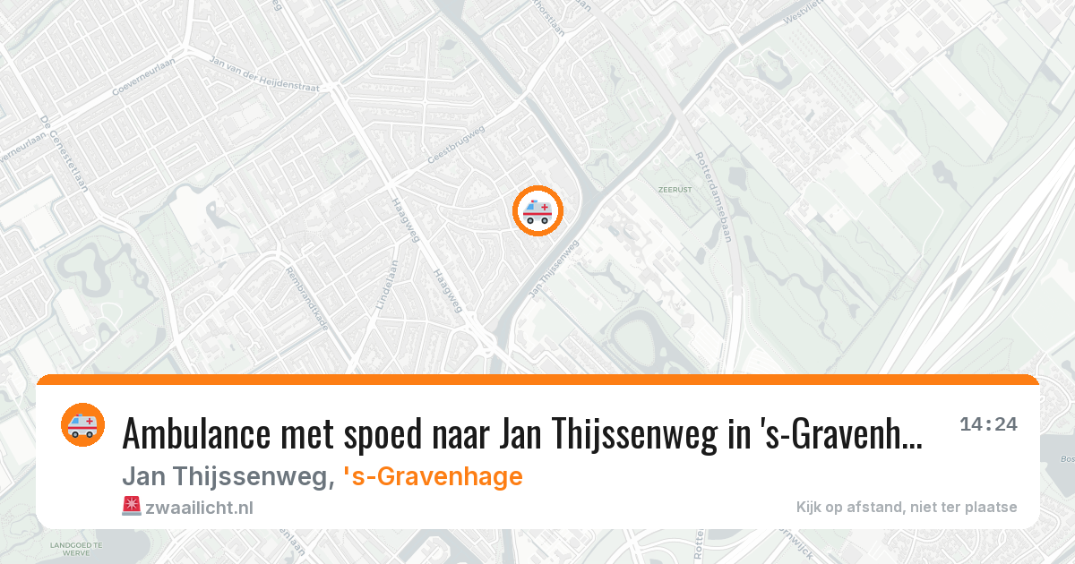 Ambulance met spoed naar Jan Thijssenweg in 's-Gravenhage — 27 mei 2026