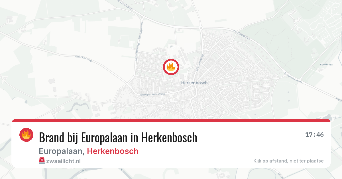 Brand bij Europalaan in Herkenbosch — 8 jul 2026
