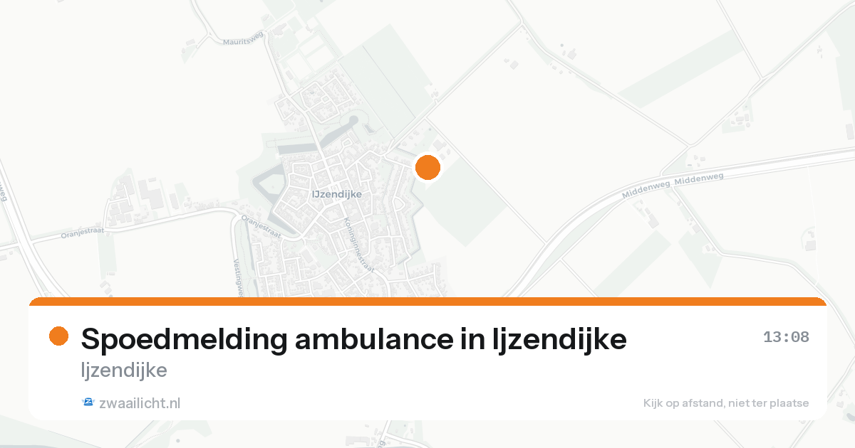 Spoedmelding ambulance in Ijzendijke — 16 aug 2026