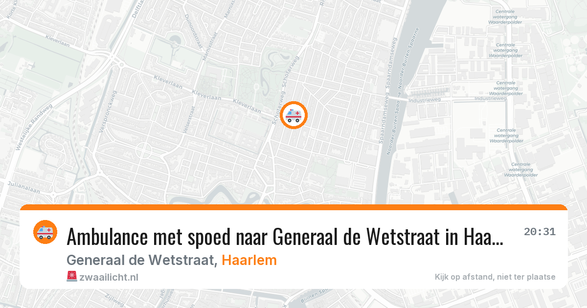 Ambulance met spoed naar Generaal de Wetstraat in Haarlem — 20 jan 2026