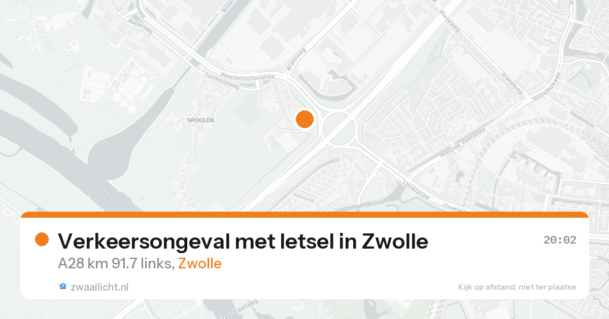 Verkeersongeval met letsel in Zwolle — 19 aug 2026