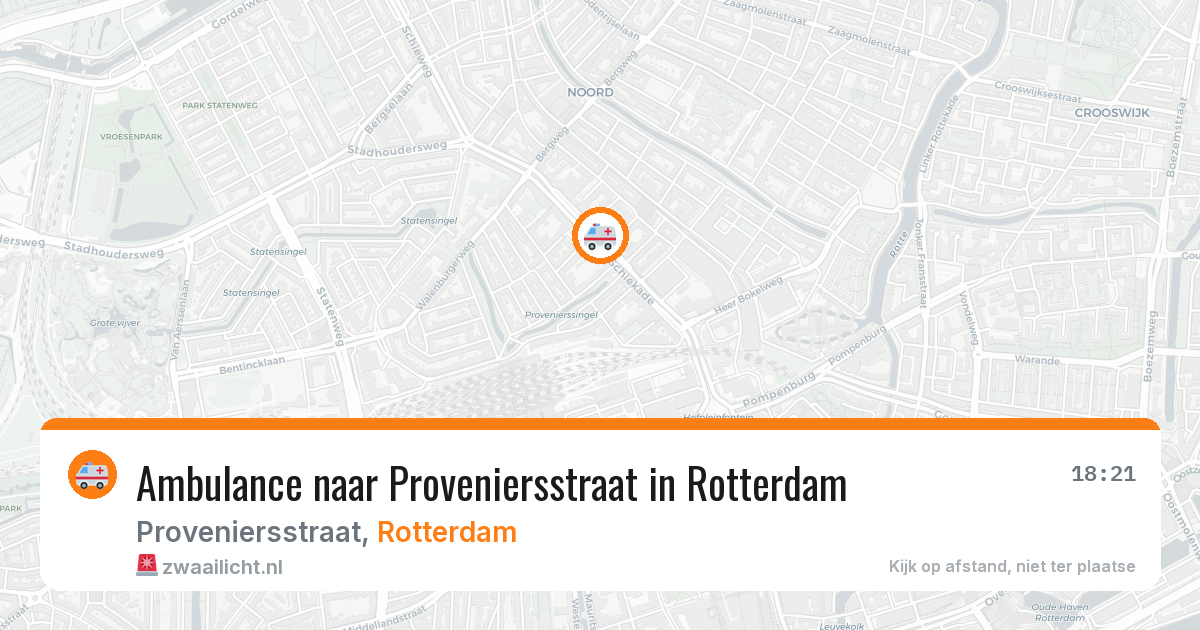 Ambulance naar Proveniersstraat in Rotterdam — 13 aug 2026