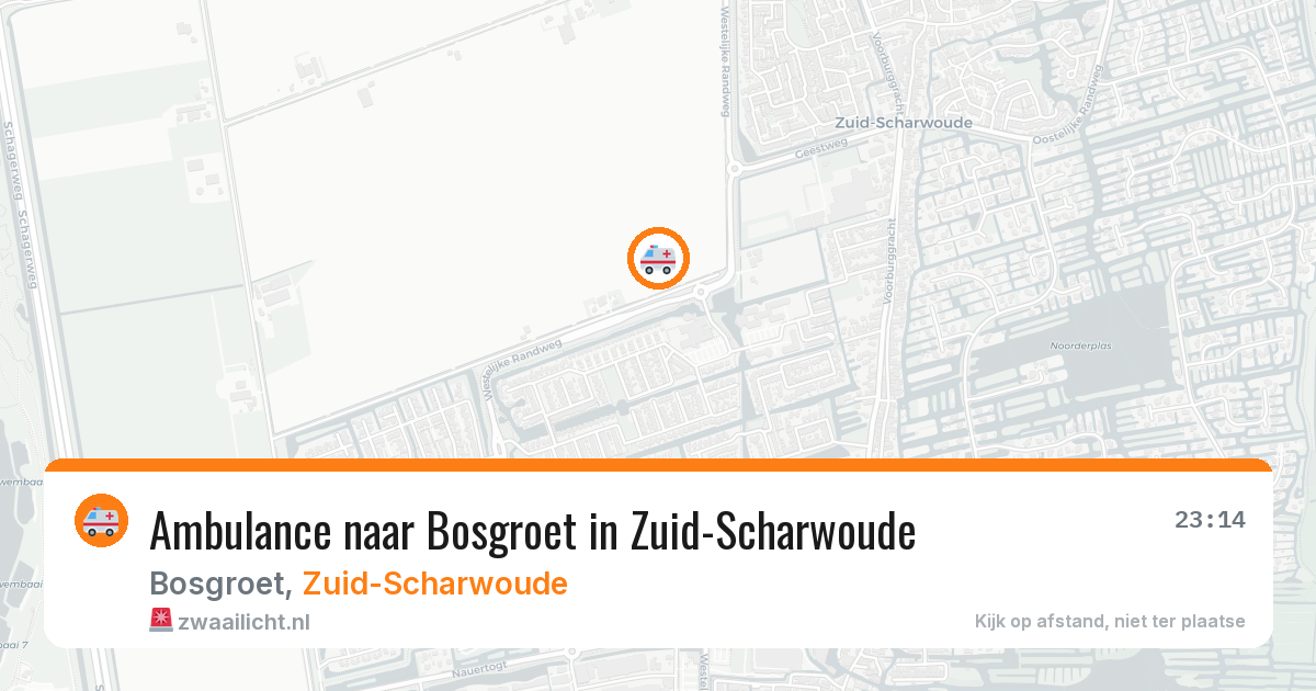 Ambulance naar Bosgroet in Zuid-Scharwoude — 21 mei 2026