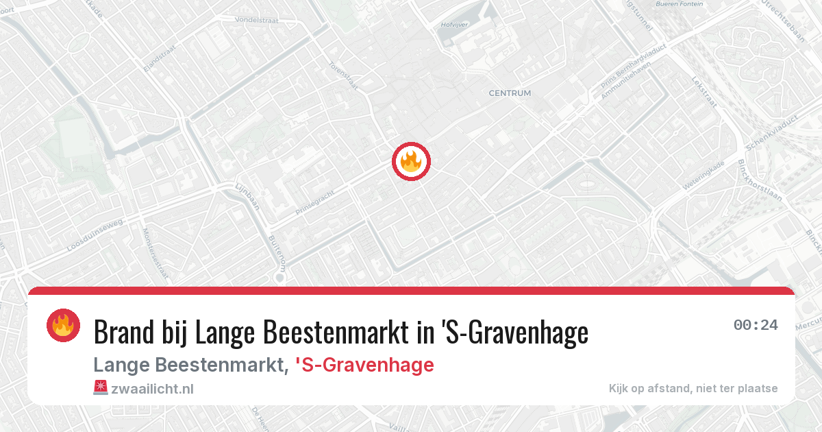 Brand bij Lange Beestenmarkt in 'S-Gravenhage — 22 jul 2026