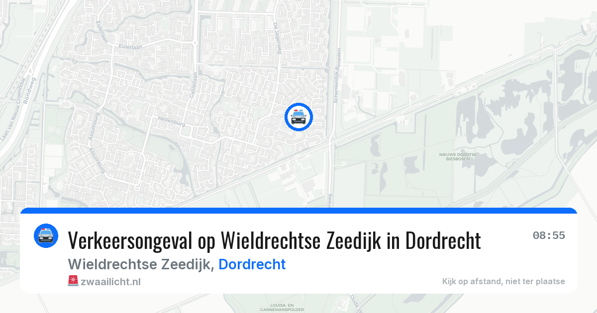 Verkeersongeval op Wieldrechtse Zeedijk in Dordrecht — 10 apr 2026