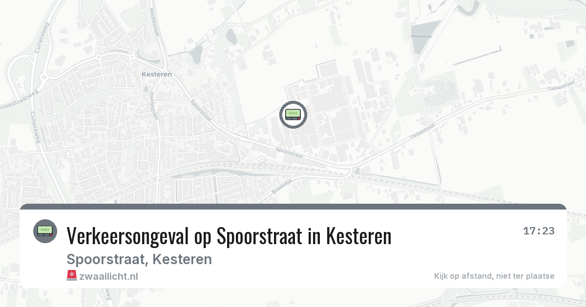 Verkeersongeval op Spoorstraat in Kesteren — 18 jun 2026
