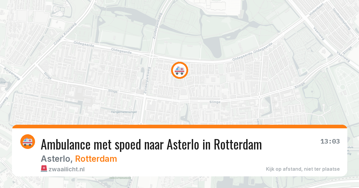 Ambulance met spoed naar Asterlo in Rotterdam — 17 jul 2026