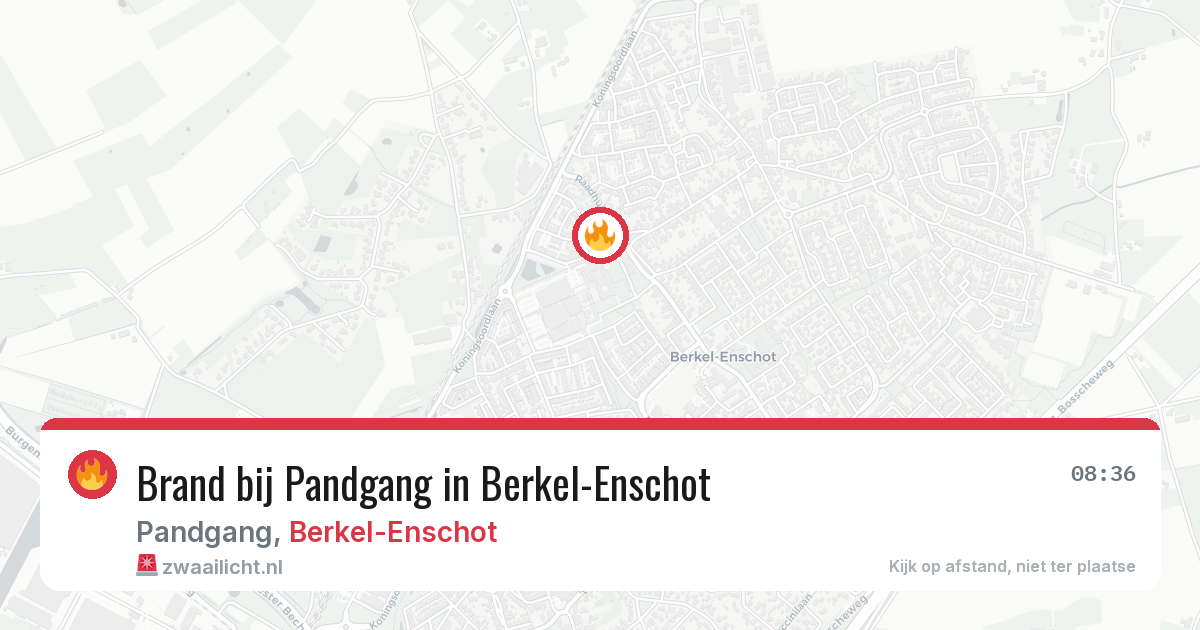 Brand bij Pandgang in Berkel-Enschot — 23 jul 2026
