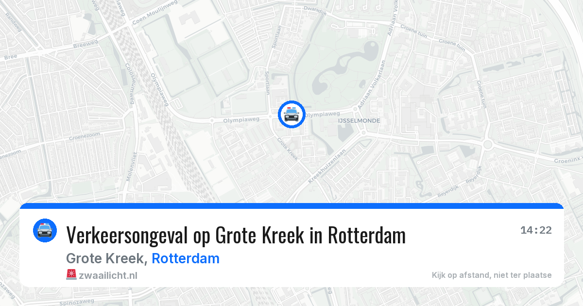 Verkeersongeval op Grote Kreek in Rotterdam — 6 mei 2026