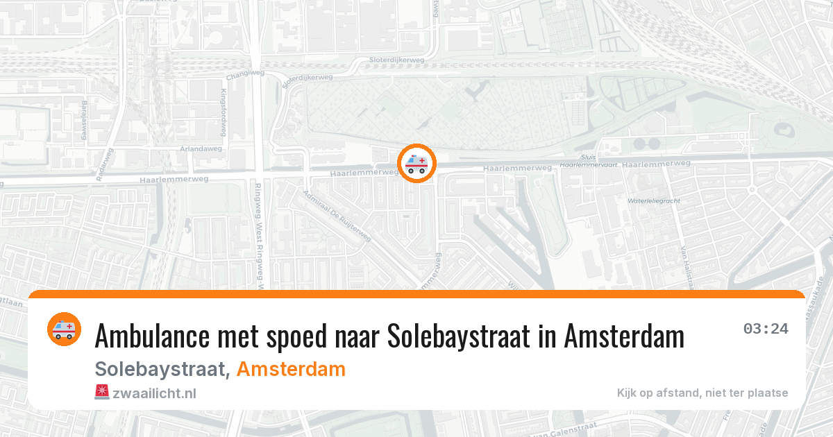 Ambulance met spoed naar Solebaystraat in Amsterdam — 13 aug 2026
