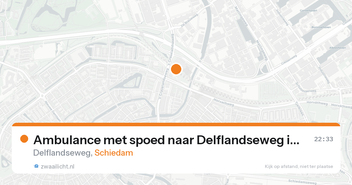 Ambulance met spoed naar Delflandseweg in Schiedam — 18 aug 2026