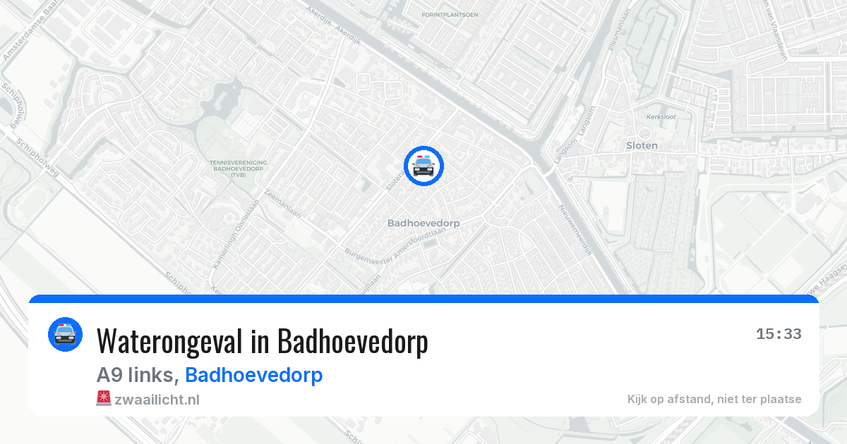 Waterongeval in Badhoevedorp — 15 mei 2026
