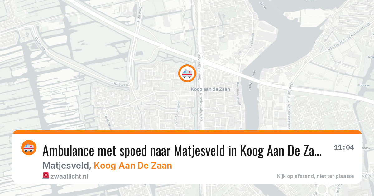 Ambulance met spoed naar Matjesveld in Koog Aan De Zaan — 26 apr 2026