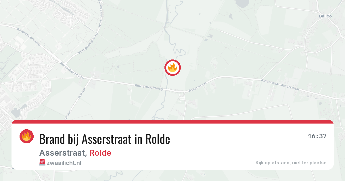 Brand bij Asserstraat in Rolde — 5 mei 2026