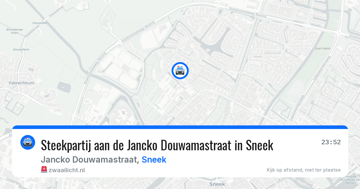 Steekpartij aan de Jancko Douwamastraat in Sneek — 5 mei 2026