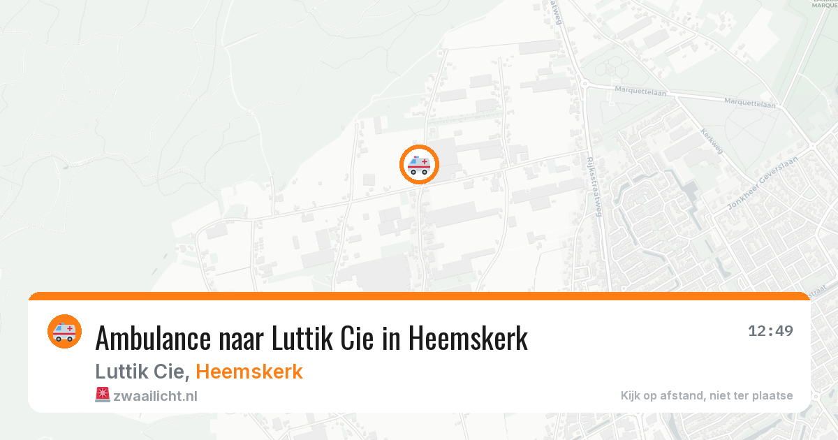 Ambulance naar Luttik Cie in Heemskerk — 20 mrt 2026