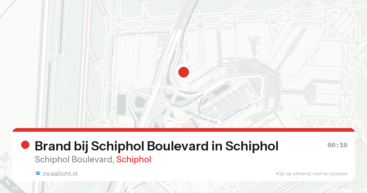 Brand bij Schiphol Boulevard in Schiphol — 20 aug 2026