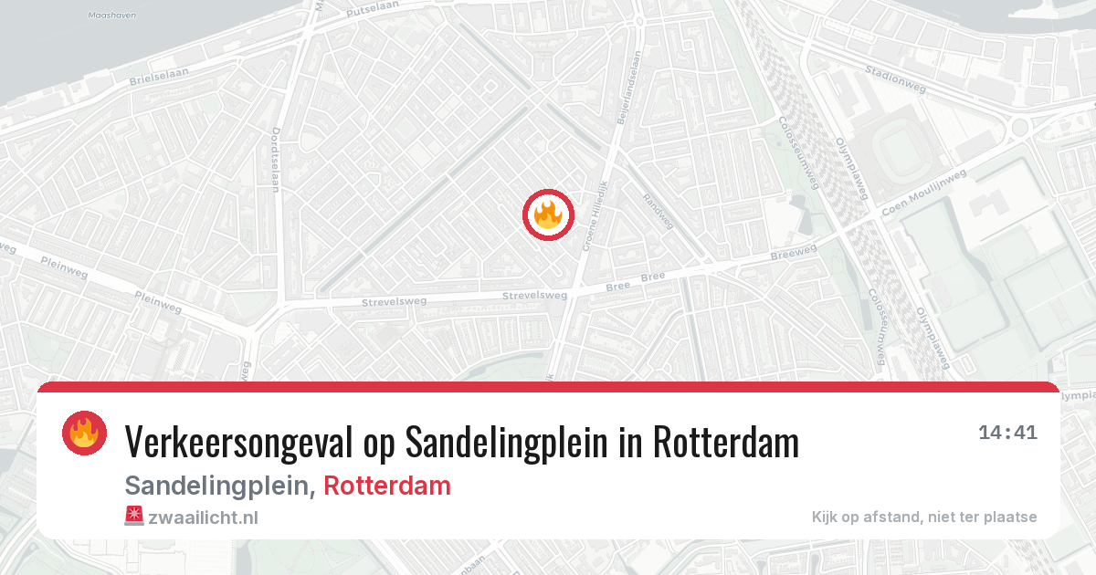 Verkeersongeval op Sandelingplein in Rotterdam — 20 mrt 2026