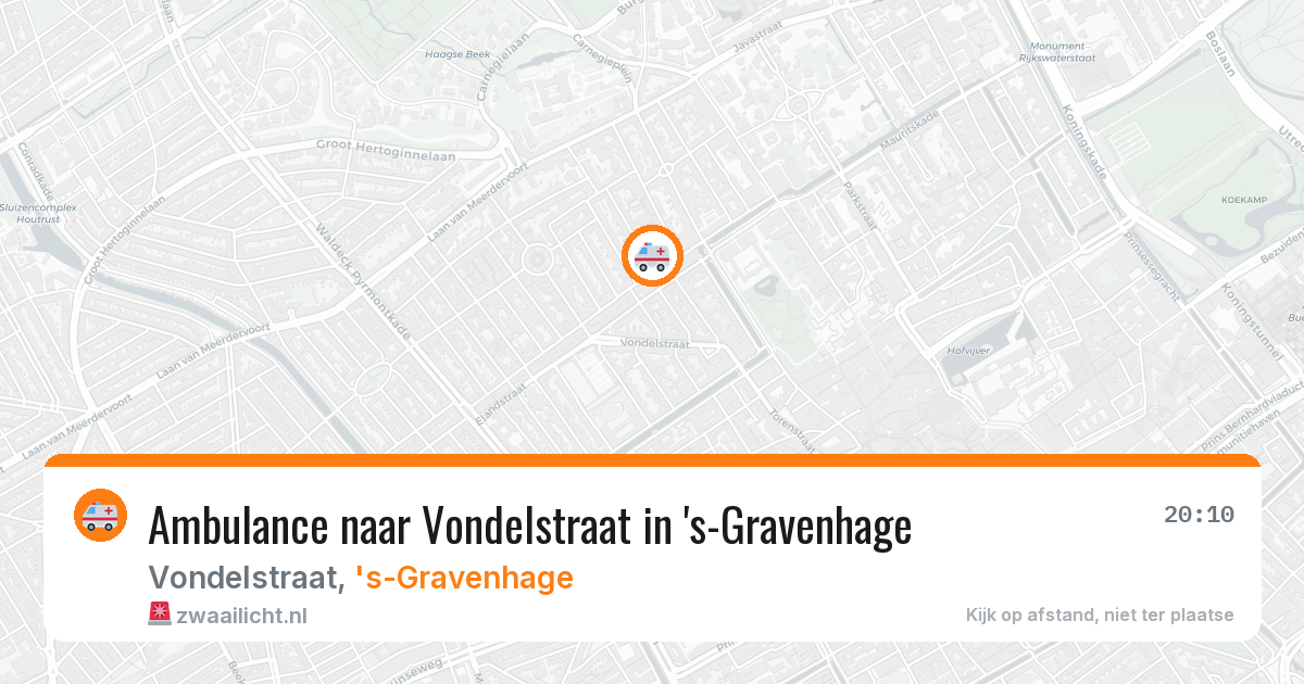 Ambulance naar Vondelstraat in 's-Gravenhage — 14 aug 2026