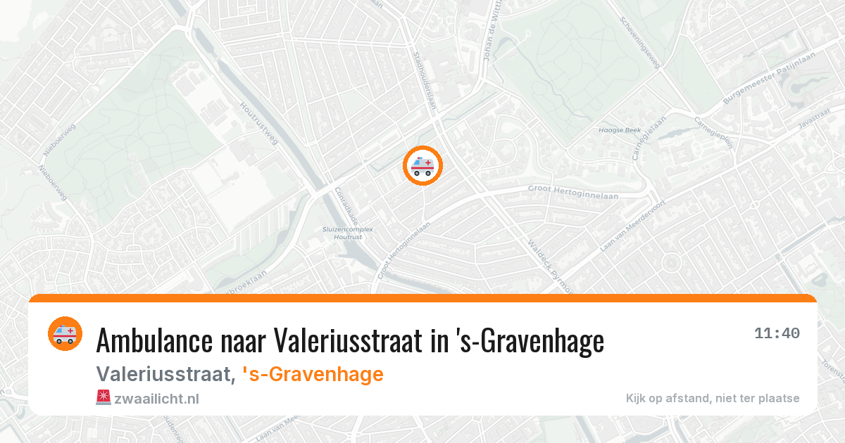 Ambulance naar Valeriusstraat in 's-Gravenhage — 8 jul 2026