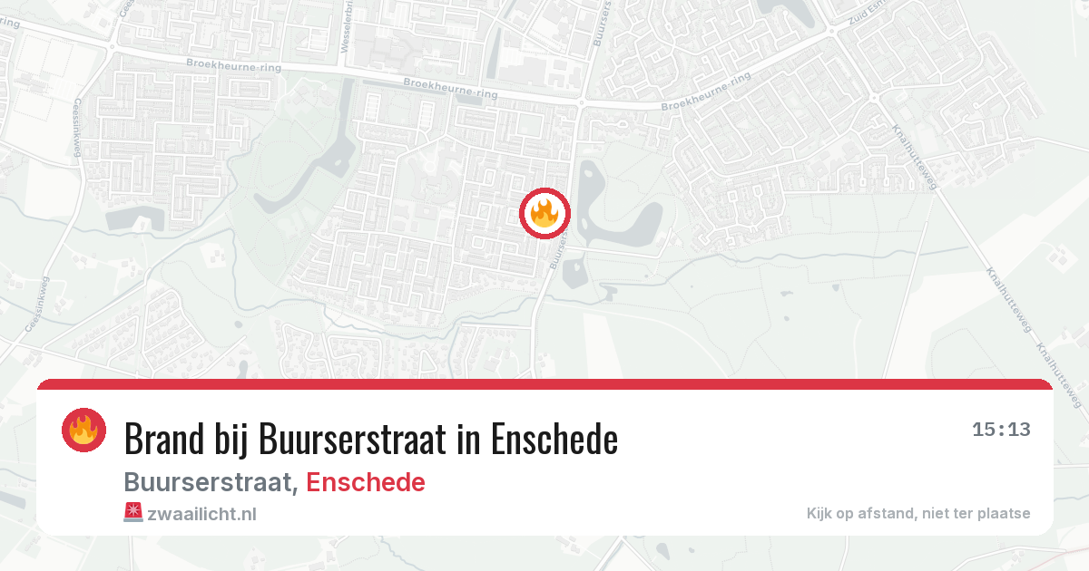 Brand bij Buurserstraat in Enschede — 3 mei 2026