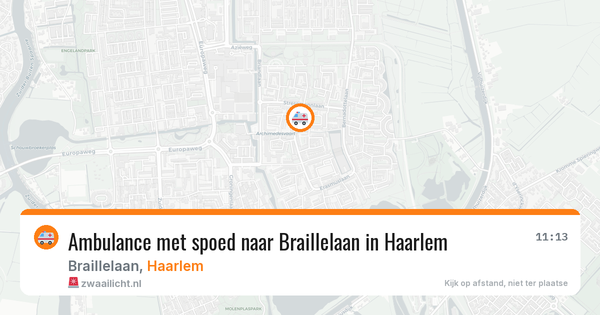 Ambulance met spoed naar Braillelaan in Haarlem — 27 jan 2026