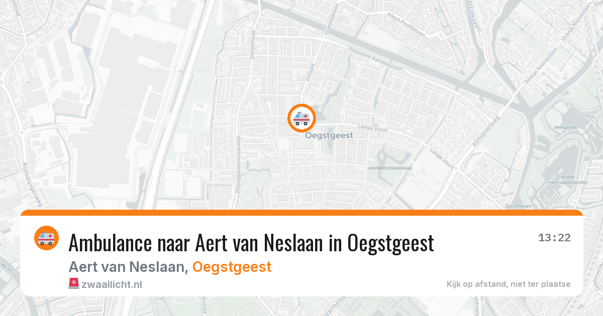 Ambulance naar Aert van Neslaan in Oegstgeest — 3 jun 2026