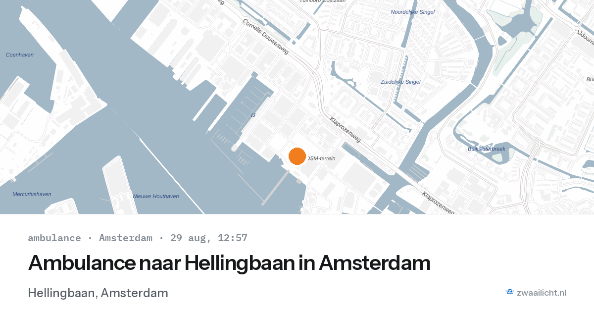 Ambulance naar Hellingbaan in Amsterdam — 29 aug 2026