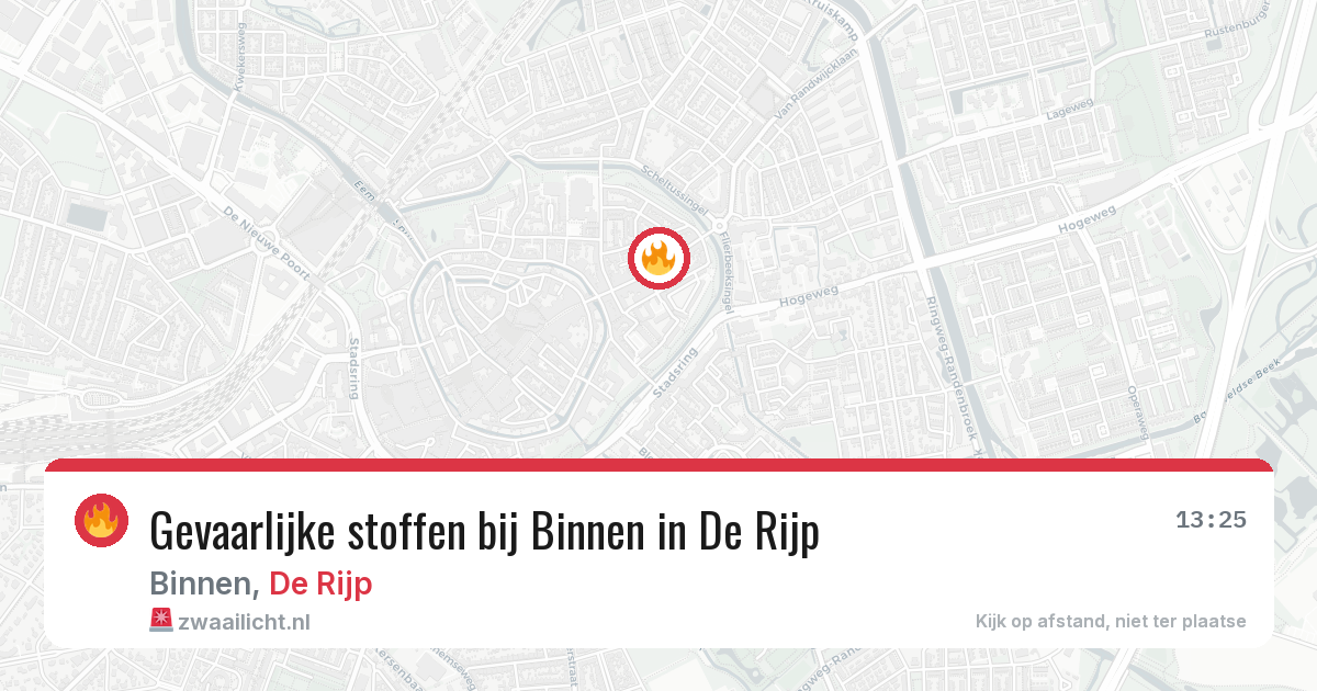 Gevaarlijke stoffen bij Binnen in De Rijp — 14 apr 2026