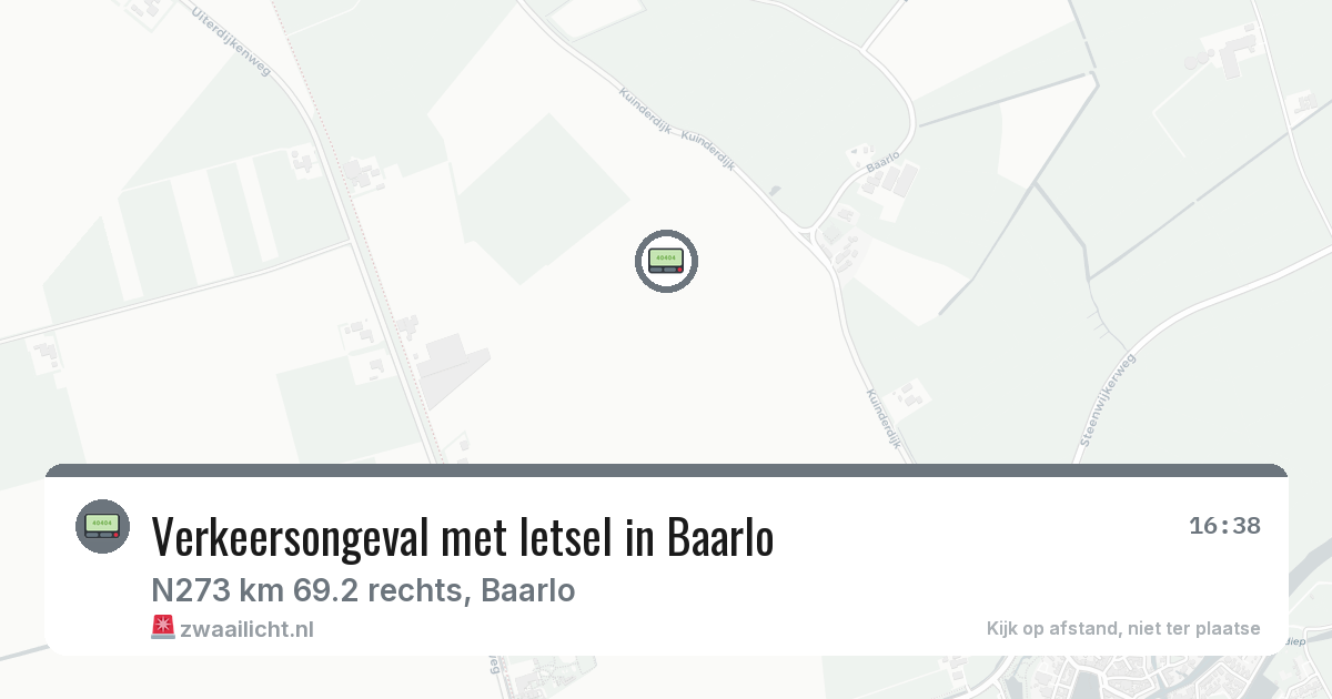 Verkeersongeval met letsel in Baarlo — 24 mei 2026