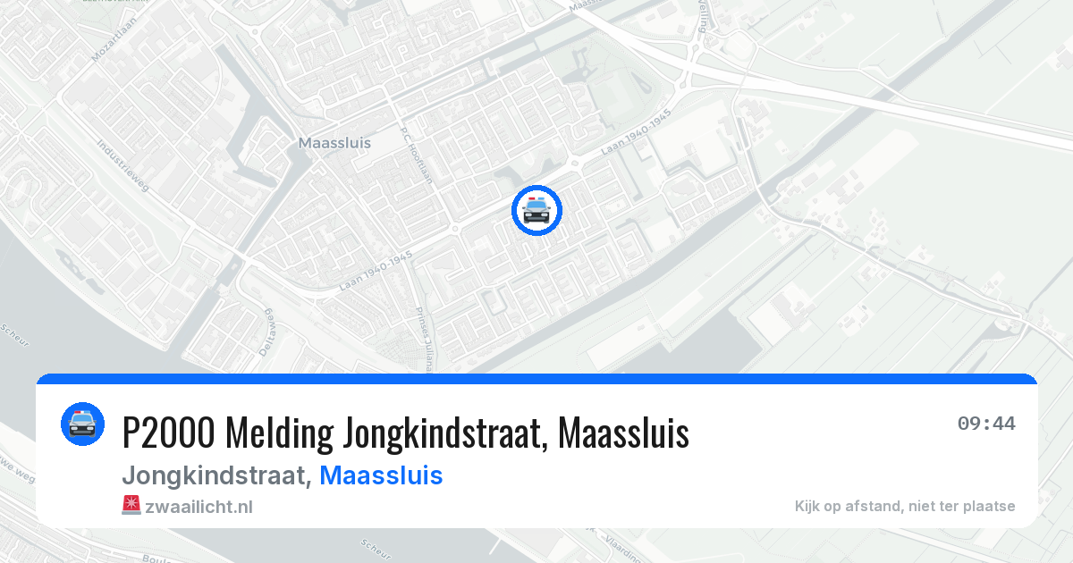 P2000 Melding Jongkindstraat, Maassluis — 31 jul 2026