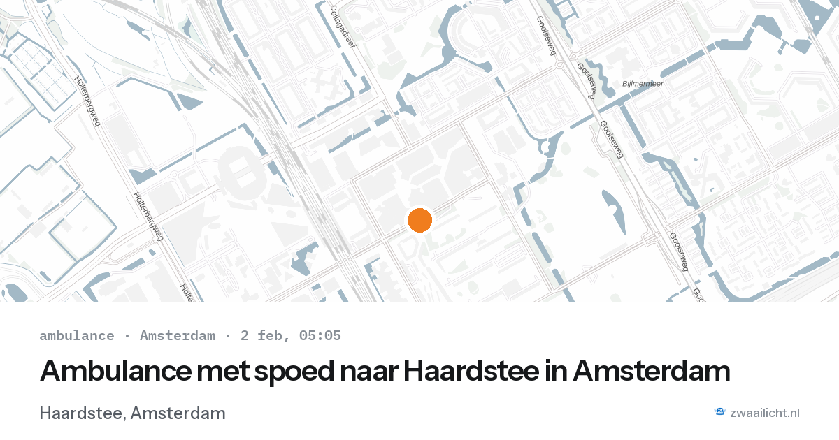 Ambulance met spoed naar Haardstee in Amsterdam — 2 feb 2026