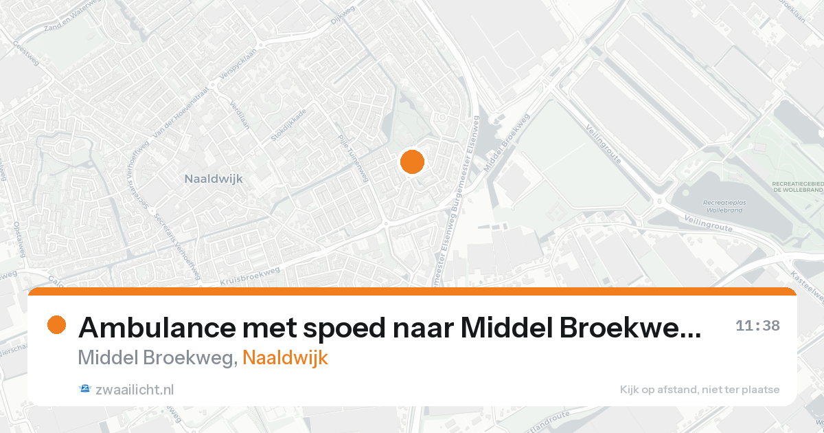 Ambulance met spoed naar Middel Broekweg in Naaldwijk — 15 aug 2026