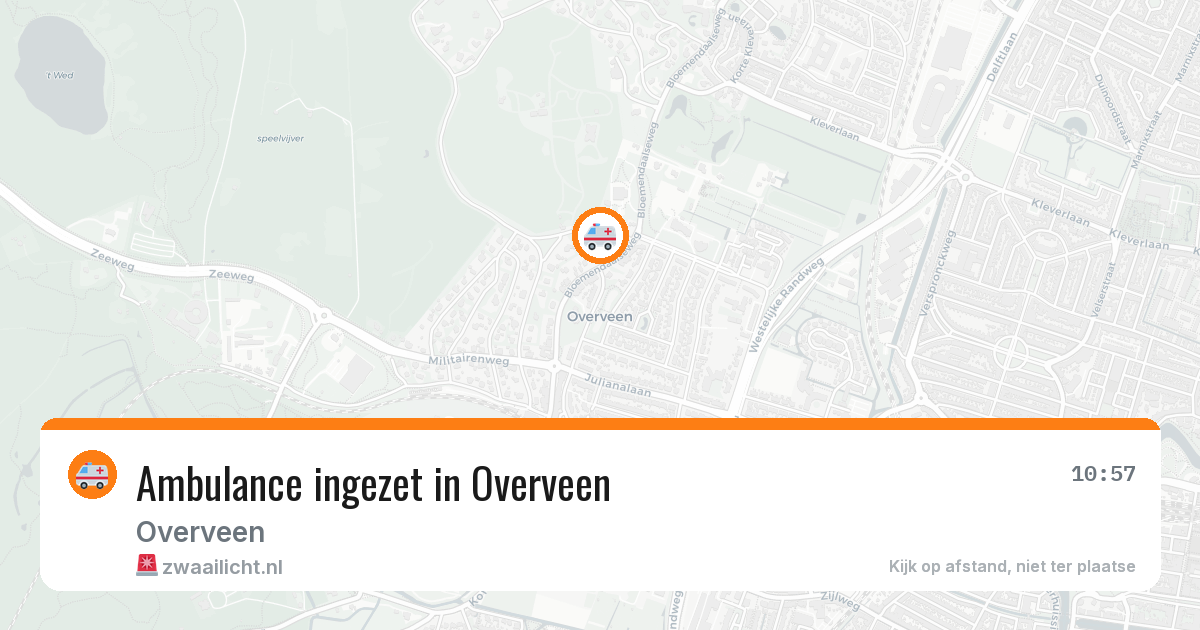 Ambulance ingezet in Overveen — 6 jun 2026