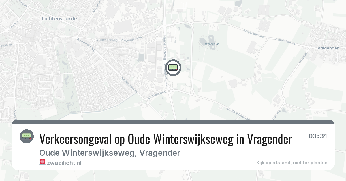 Verkeersongeval op Oude Winterswijkseweg in Vragender — 17 jul 2026
