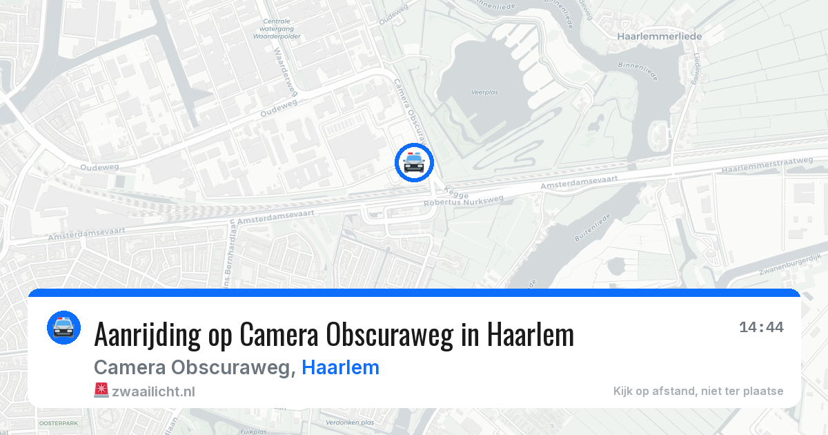 Aanrijding op Camera Obscuraweg in Haarlem — 14 mrt 2026