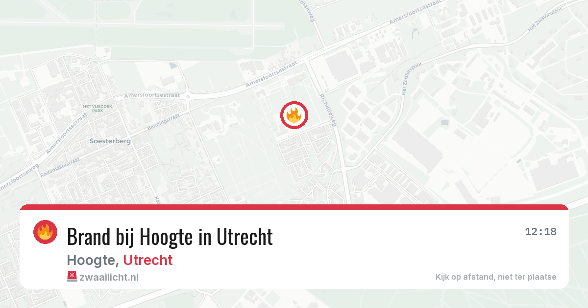Brand bij Hoogte in Utrecht — 20 mrt 2026