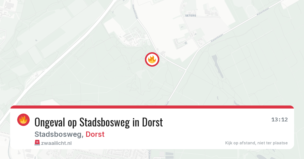 Ongeval op Stadsbosweg in Dorst — 4 mei 2026