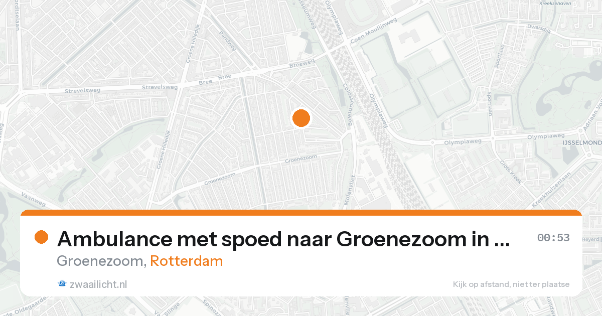 Ambulance met spoed naar Groenezoom in Rotterdam — 30 jan 2026