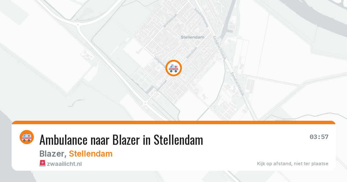 Ambulance naar Blazer in Stellendam — 24 mrt 2026