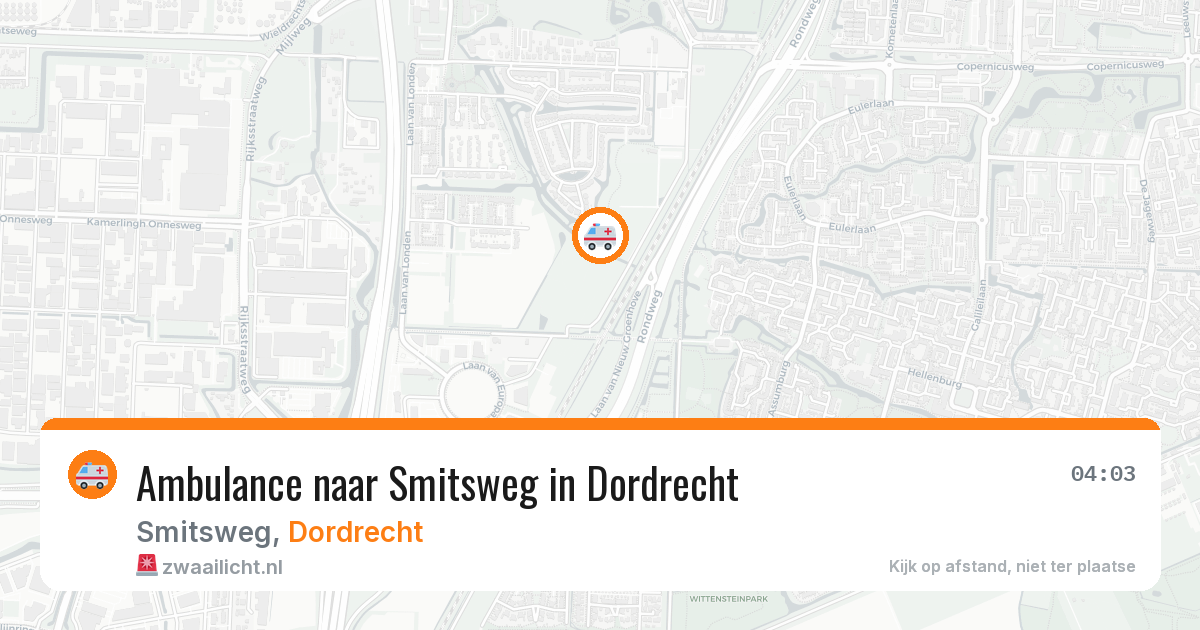 Ambulance naar Smitsweg in Dordrecht — 13 apr 2026