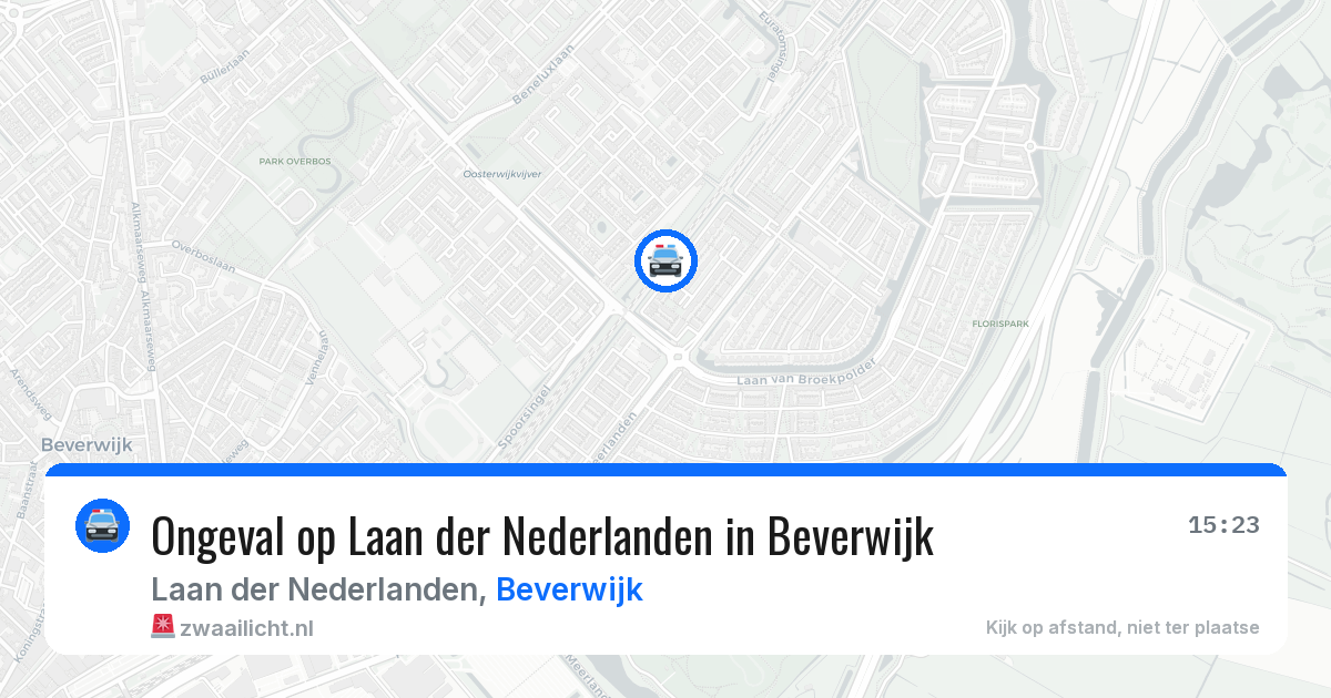 Ongeval op Laan der Nederlanden in Beverwijk — 14 jul 2026