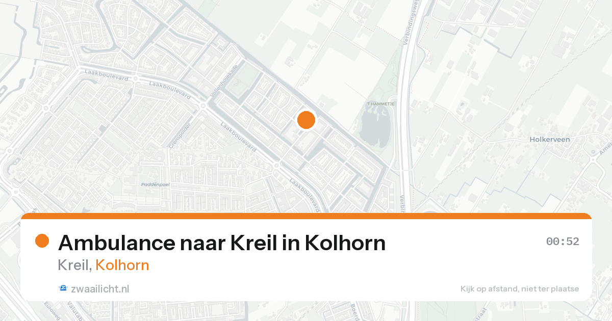 Ambulance naar Kreil in Kolhorn — 30 jan 2026