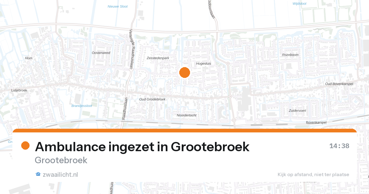 Ambulance ingezet in Grootebroek — 14 jun 2026