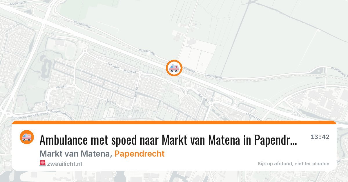 Ambulance met spoed naar Markt van Matena in Papendrecht — 29 jul 2026