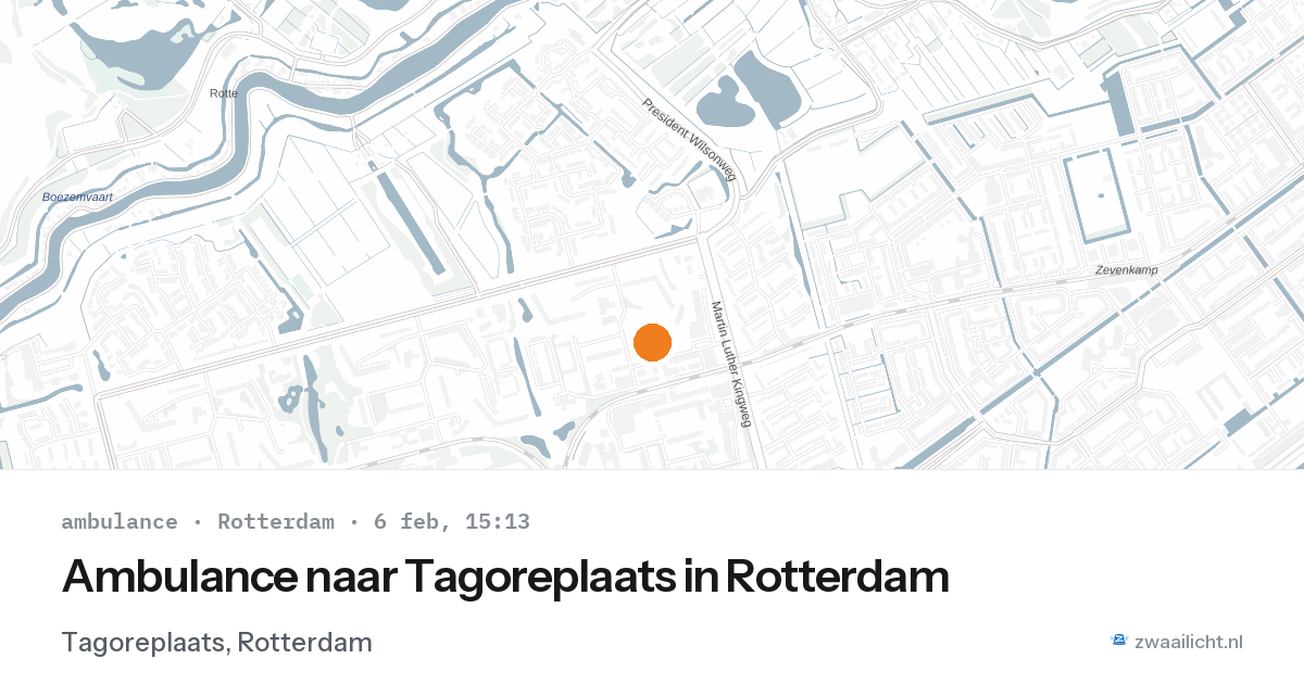 Ambulance naar Tagoreplaats in Rotterdam — 6 feb 2026