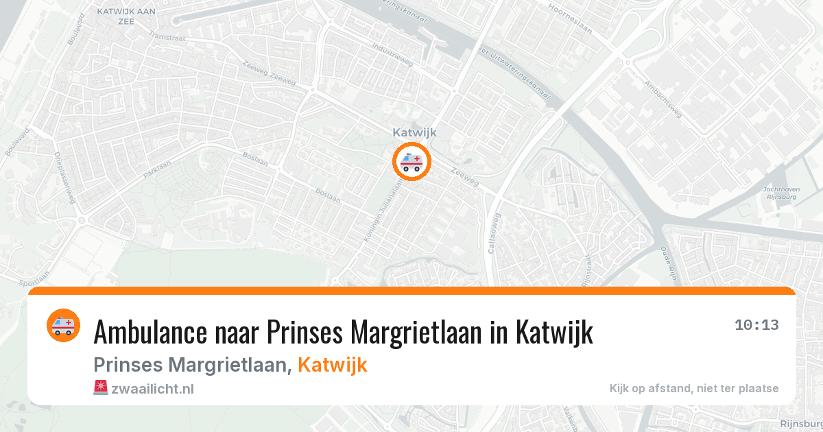 Ambulance naar Prinses Margrietlaan in Katwijk — 10 jun 2026