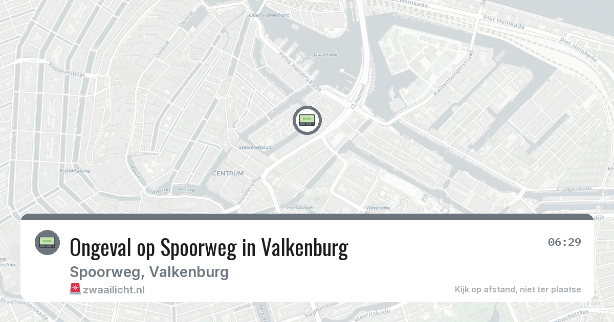 Ongeval op Spoorweg in Valkenburg — 6 aug 2026