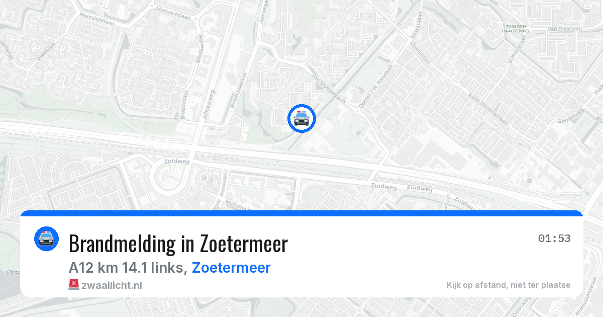 Brandmelding in Zoetermeer — 11 aug 2026