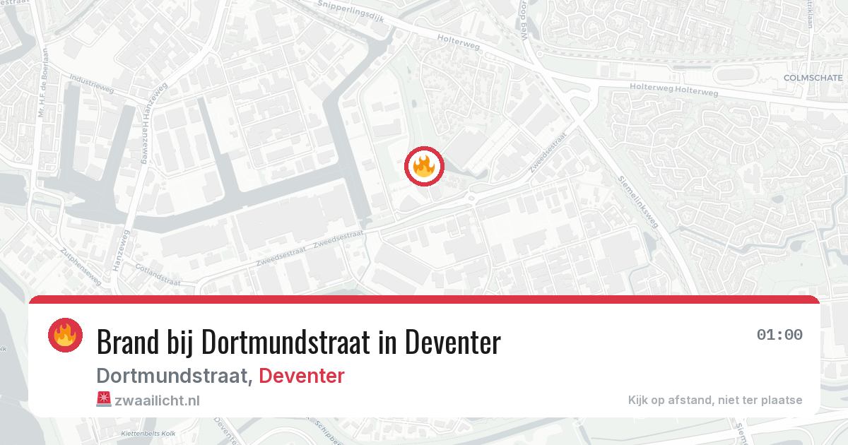 Brand bij Dortmundstraat in Deventer — 1 jul 2026